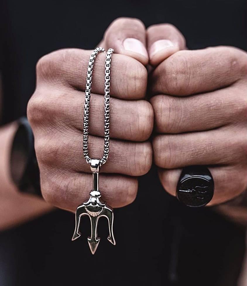 Poseidon's Trident Necklace - Wyvern's Hoard