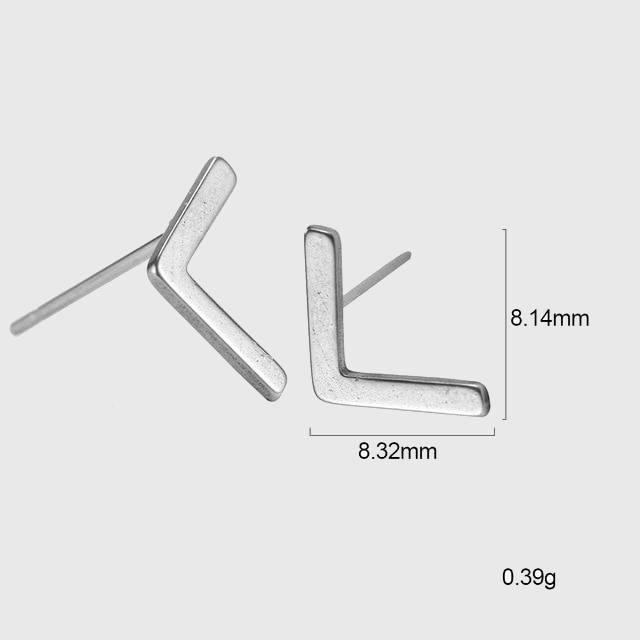 Minimalist Elder Futhark Runes Ear Studs - Wyvern's Hoard