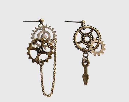 Steampunk Gear Earrings - Wyvern's Hoard