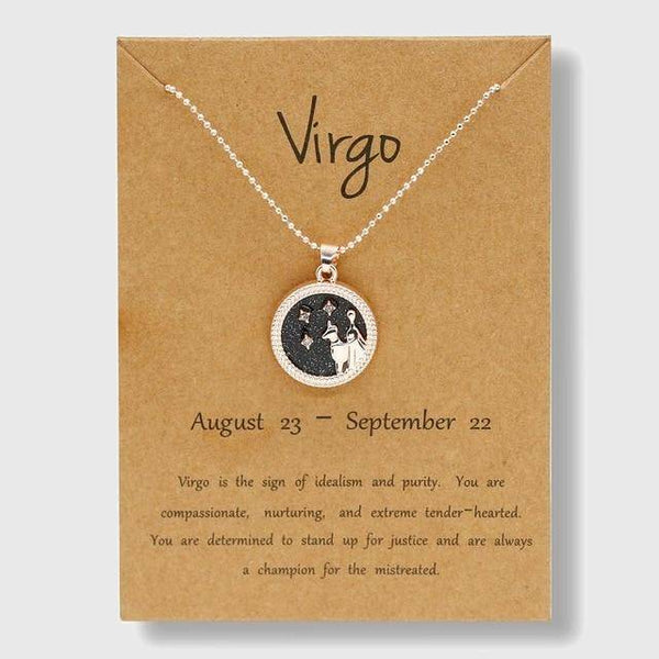 Zodiac Horoscope Rose Gold Necklace – Wyvern's Hoard