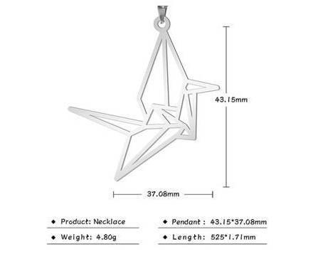 Origami Crane Necklace - Wyvern's Hoard