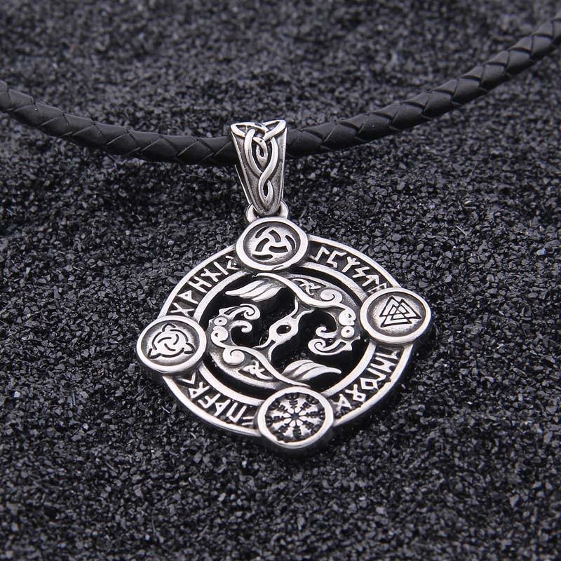 Huginn And Muninn Viking Raven Necklace - Wyvern's Hoard