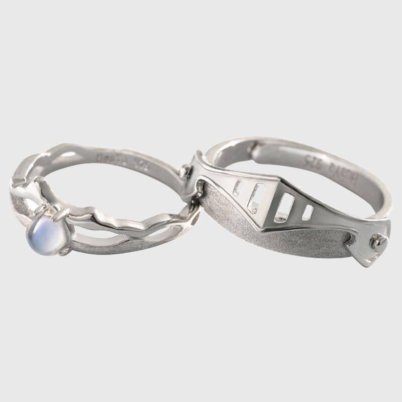 The Princess & Her Knight Couple Rings - Wyvern's Hoard