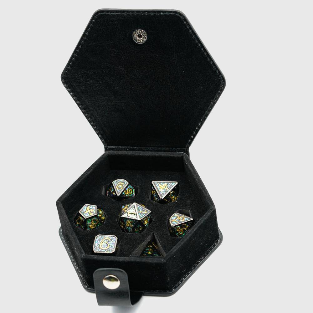 Black Leather Dice  Case