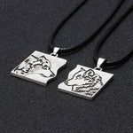 Wolf Lifemates Couples Necklaces