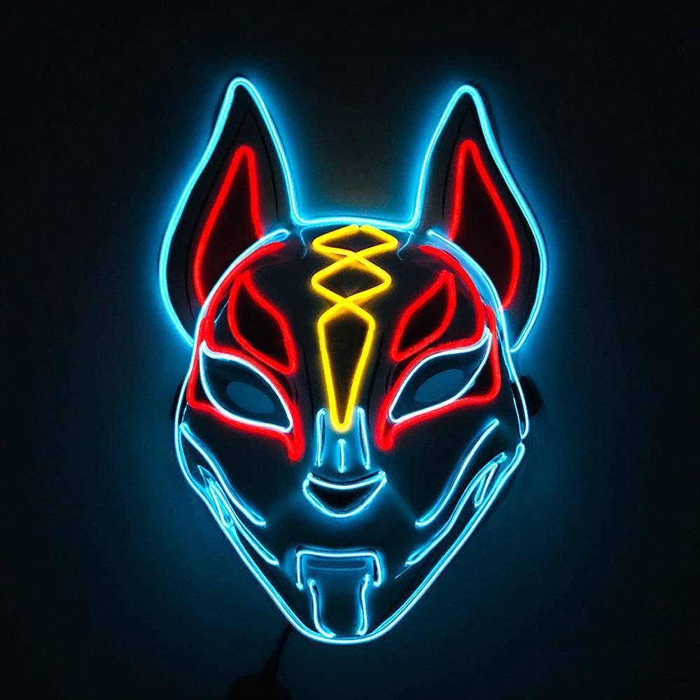 Kitsune Fox Spirit EL Mask - Wyvern's Hoard
