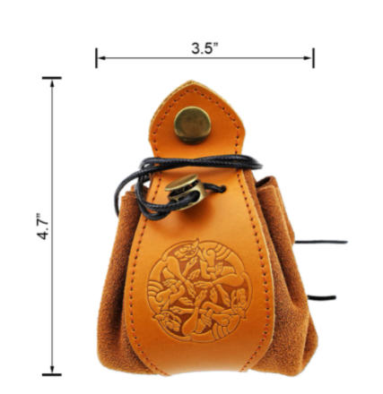 Handmade Leather Celtic Dice Bag & Tray