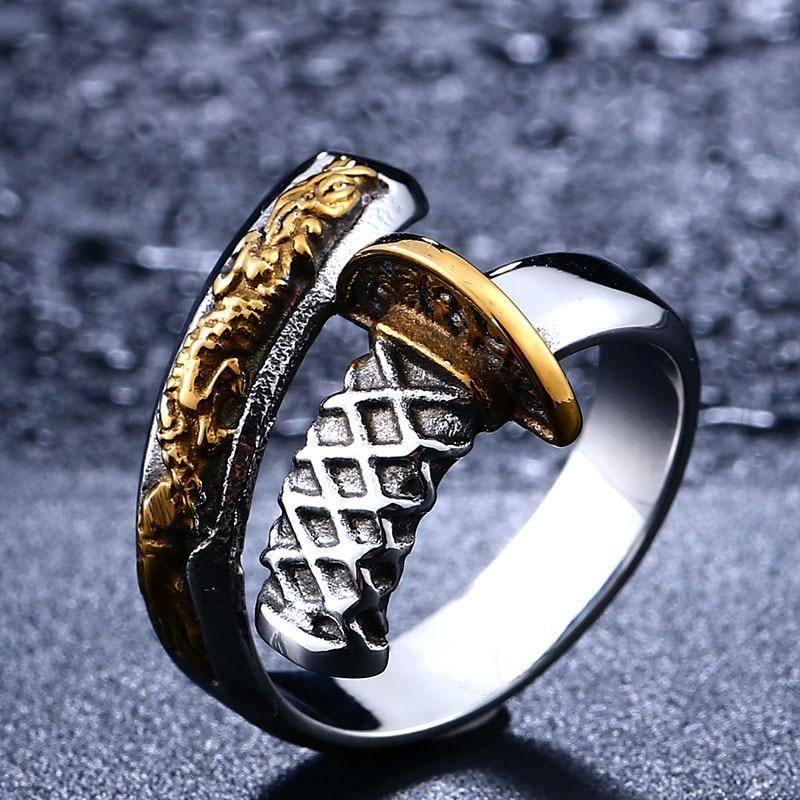 Amakuni's Dragon Katana Ring - Wyvern's Hoard