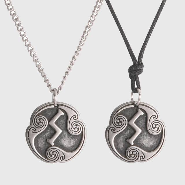 Elder Futhark Runes Medallion Necklace