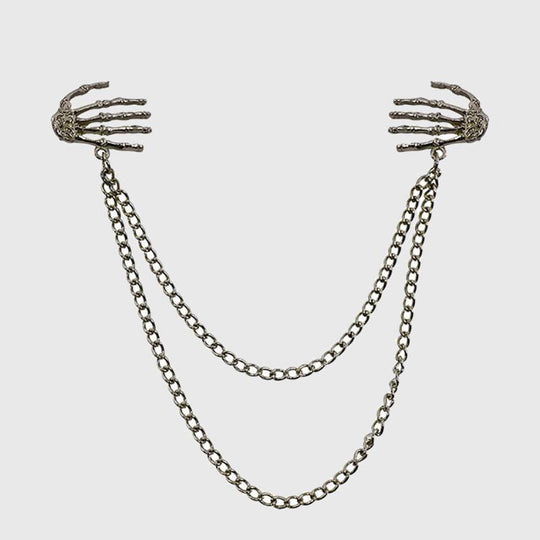Skeleton Hands Collar Brooch Wyvern s Hoard