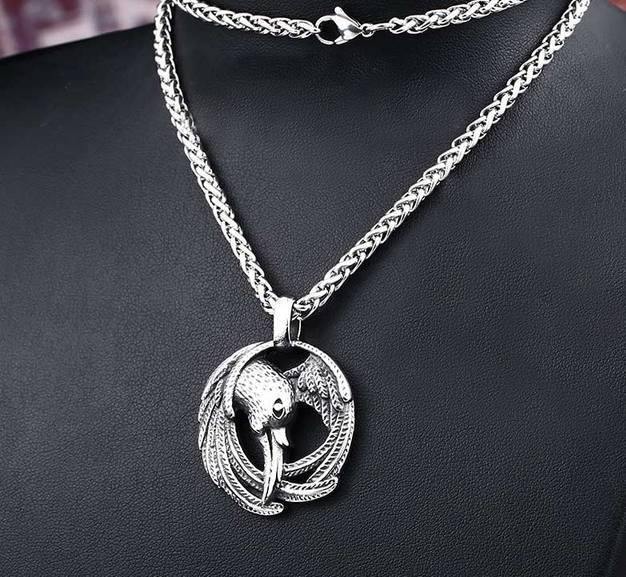 Nordic Raven Necklace - Wyvern's Hoard