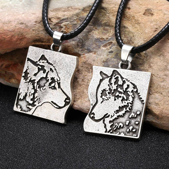 2pcs Couple Fox and Wolf Pendant Necklace | Lazada