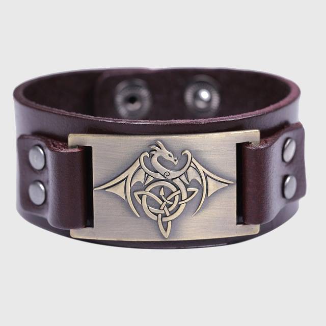 Celtic Wyvern Triquetra Bracelet