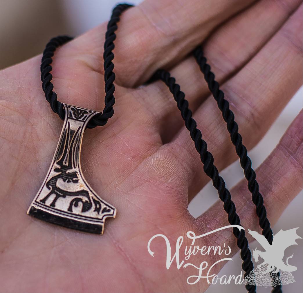 Perun's Axe with Deer Symbol Necklace