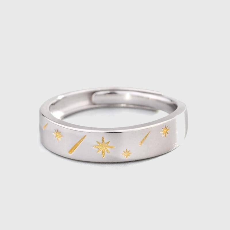 Sun Moon Stars Couple Rings - Wyvern's Hoard