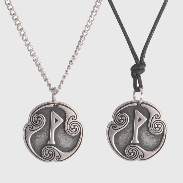 Elder Futhark Runes Medallion Necklace