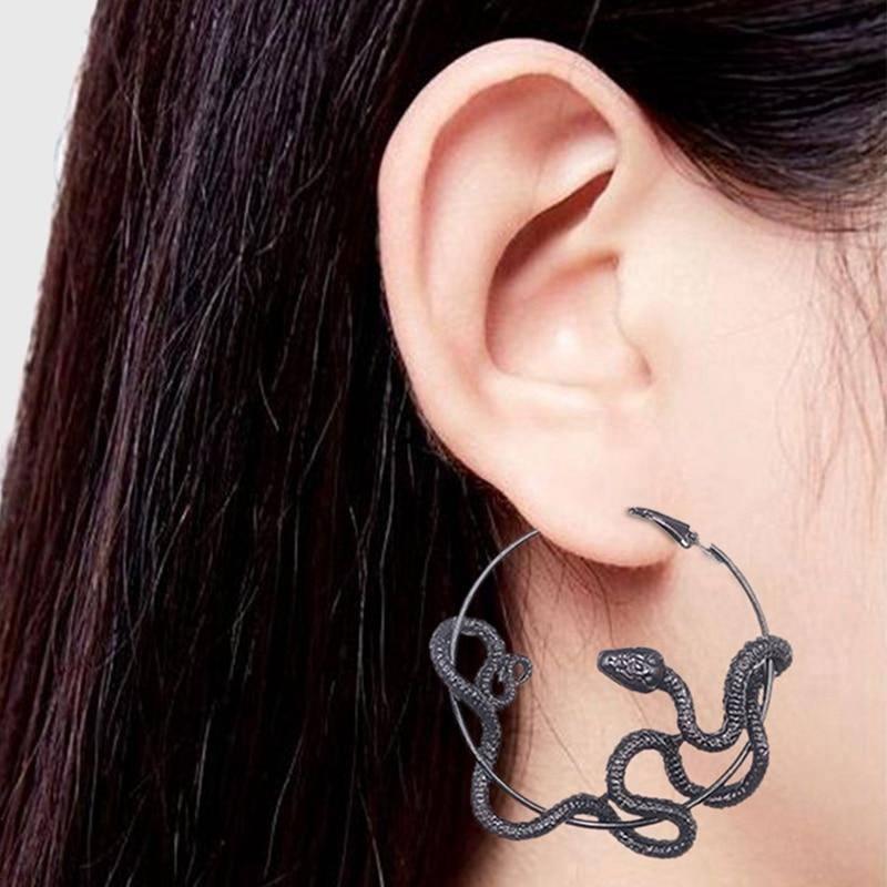 Coiling Snake Hoop Earrings - Wyvern's Hoard