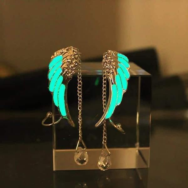 Glow In The Dark Hermes Wings Ear Cuffs - Wyvern's Hoard