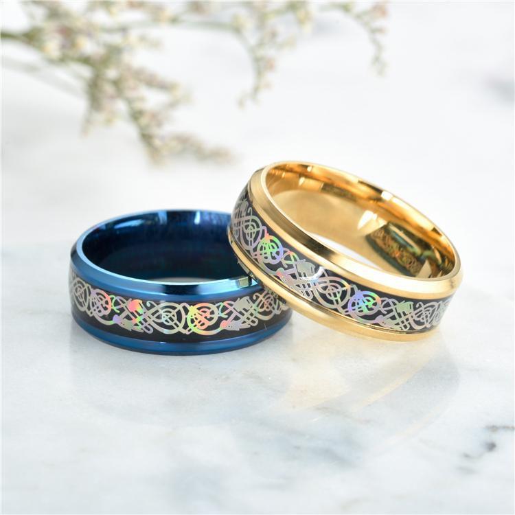 Fanduco Jewelry Rainbow Celtic Dragon Rings