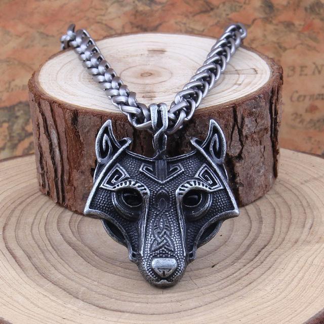 Fanduco Necklaces Gunmetal / Chain Fenrir Wolf Necklace