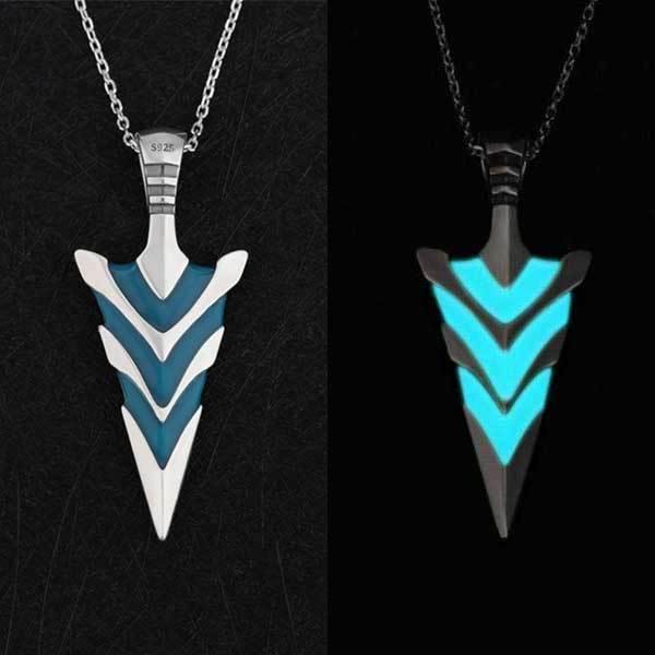 Fanduco Necklaces Sterling Silver / No Arrowhead Glow In The Dark Necklace
