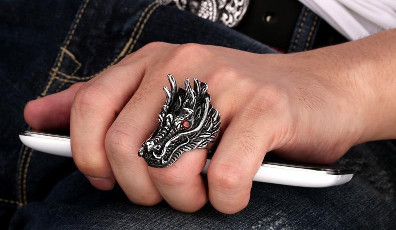 Fanduco Rings Dragon Head Ring