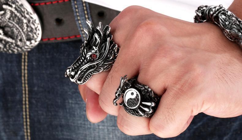 Fanduco Rings Dragon Head Ring