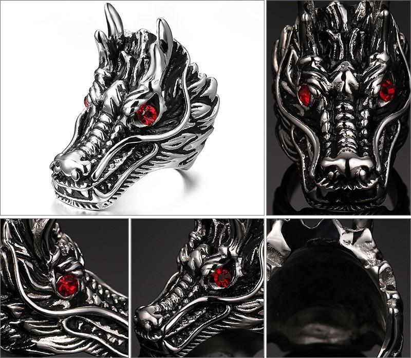 Fanduco Rings Dragon Head Ring