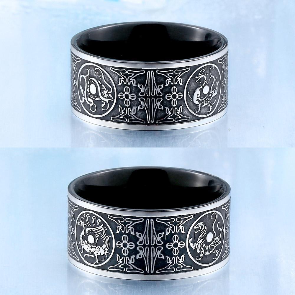 Fanduco Rings Four Celestial Guardians Titanium Steel Ring