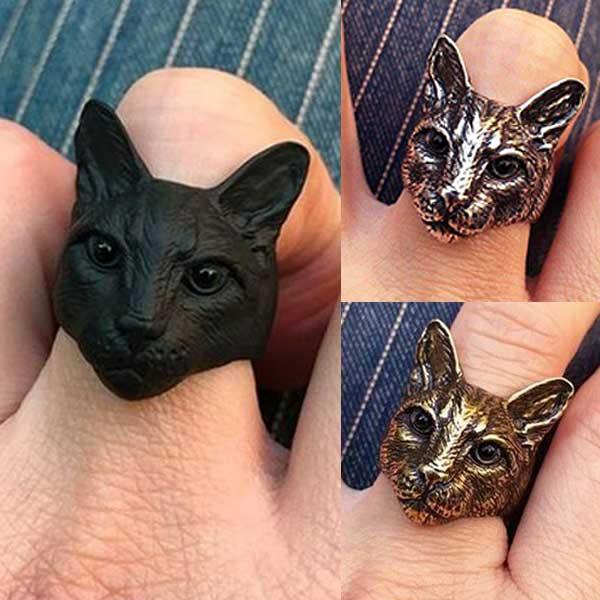 Cat Head Ring - Wyvern's Hoard