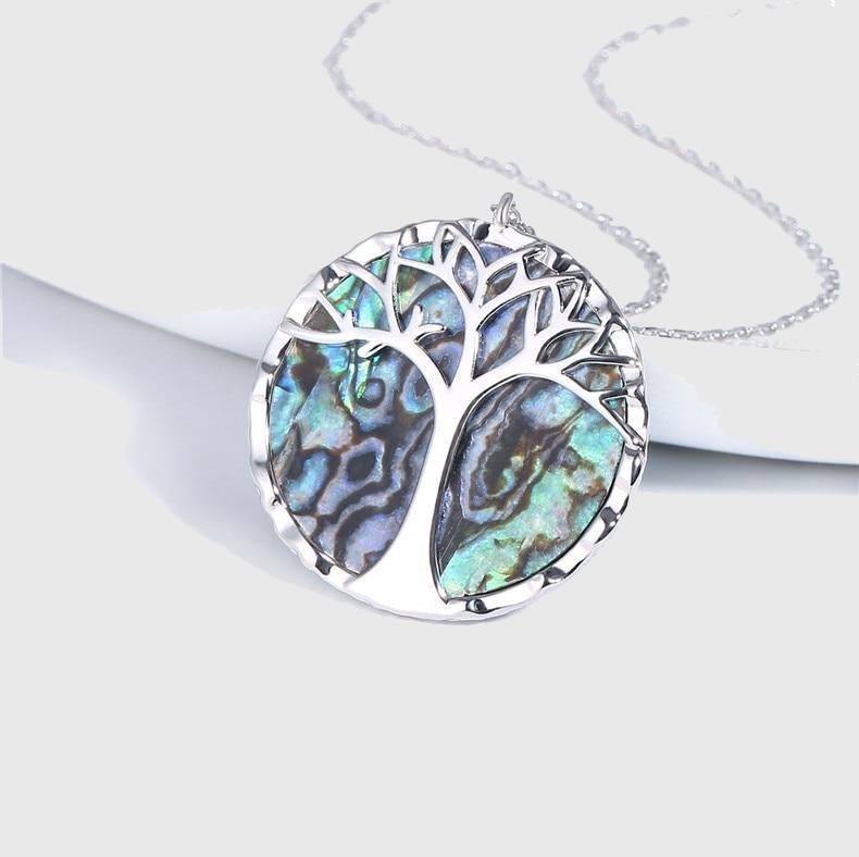 Pāua Shell Tree of Life Necklace - Wyvern's Hoard