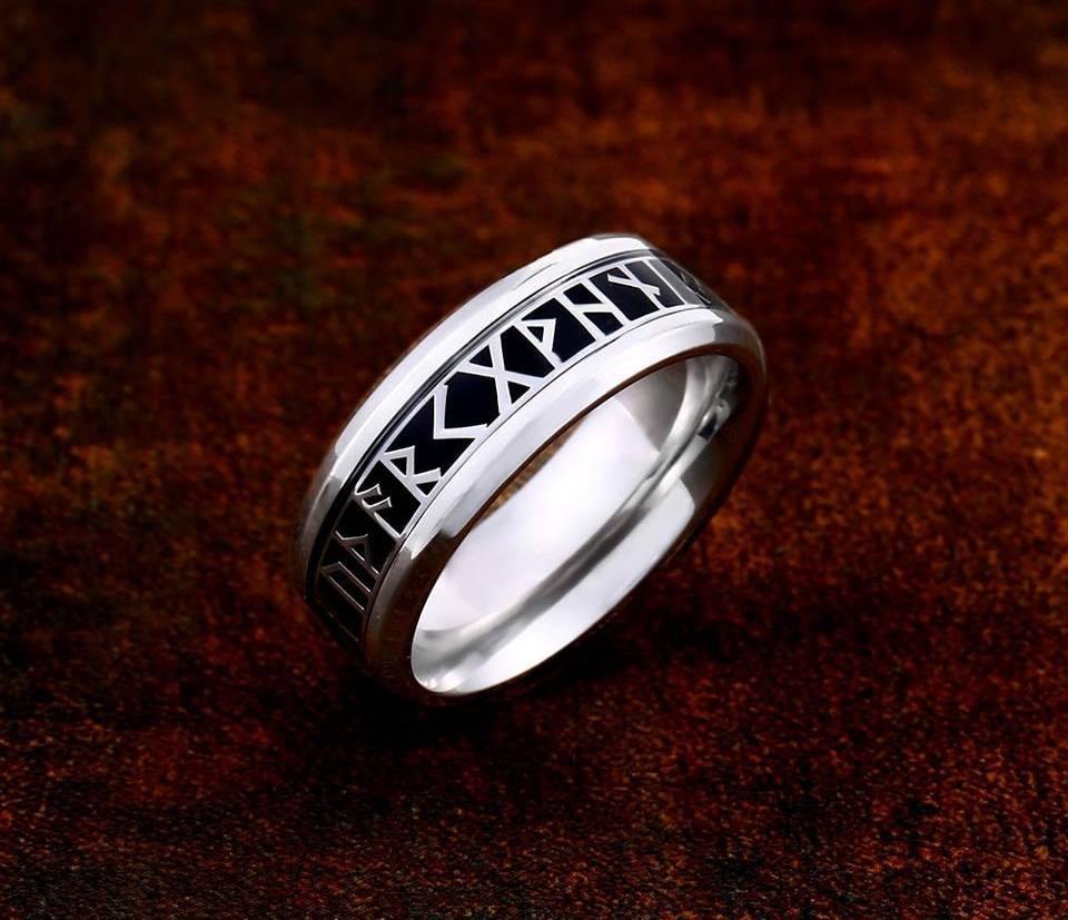 Elder Furthark Runes Rings - Wyvern's Hoard