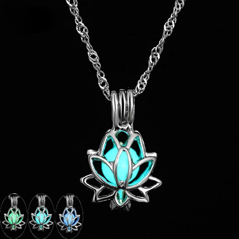 Glow in the Dark Lotus Necklace - Wyvern's Hoard