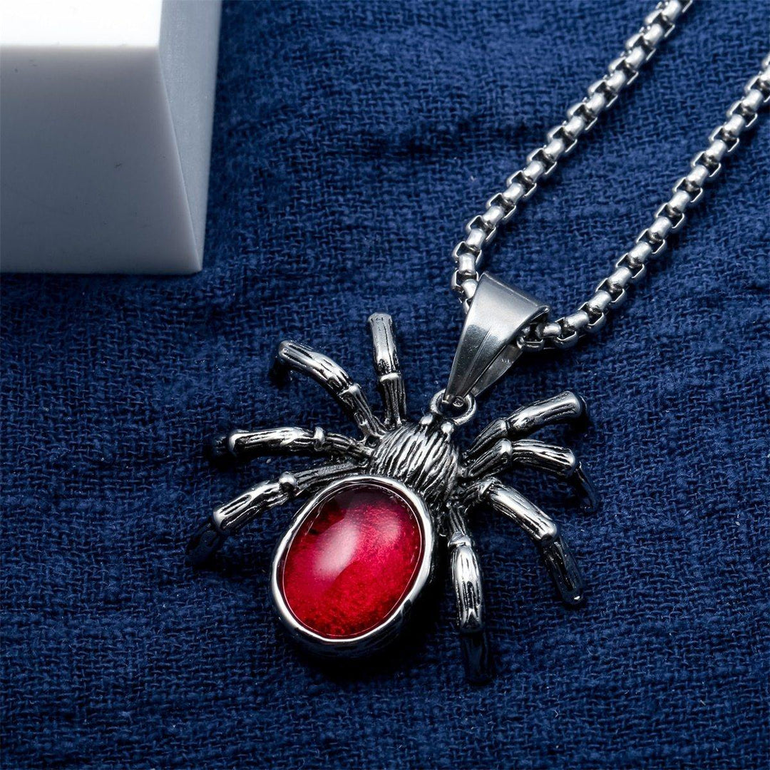 Stainless Steel Spider Necklace - Wyvern's Hoard