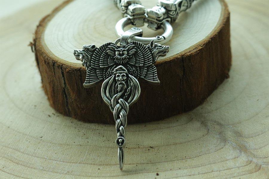Veles Wolf & Owl Pendant - Wyvern's Hoard