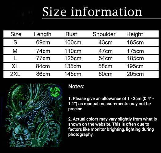 Yin & Yang Dragon Glow In The Dark Long Sleeve Shirt