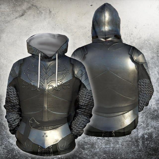 Knight Armor Print Hoodies - Wyvern's Hoard