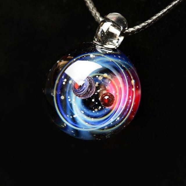 Planetary Glass Sphere Necklace - Wyvern's Hoard