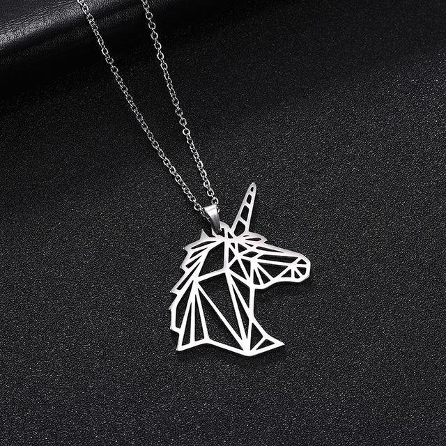 Geometric Unicorn Necklace - Wyvern's Hoard