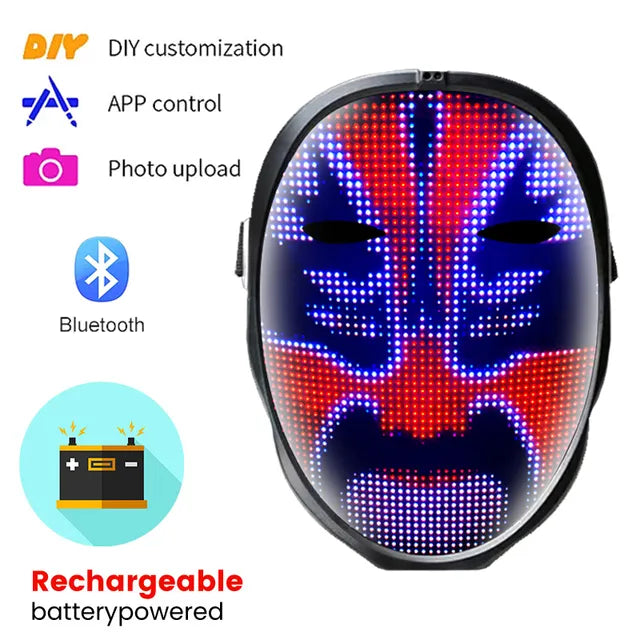 The Many Faced Avatar LED Customizable Face Mask