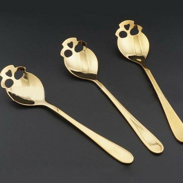 Skull Stainless Steel teaspoons (4 pieces) - Wyvern's Hoard