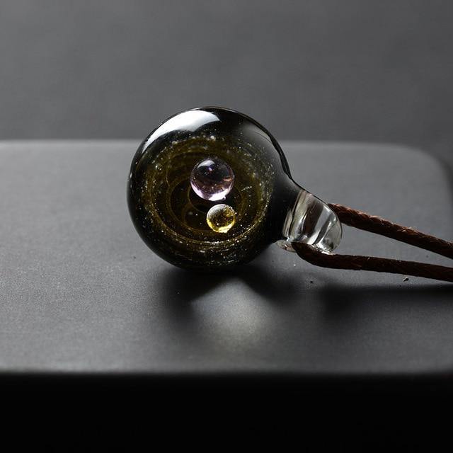 Planetary Glass Sphere Necklace - Wyvern's Hoard