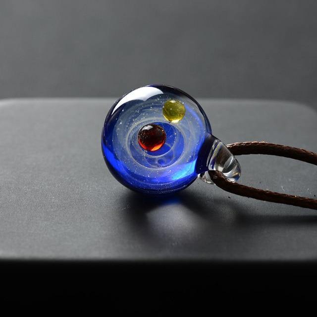 Planetary Glass Sphere Necklace - Wyvern's Hoard