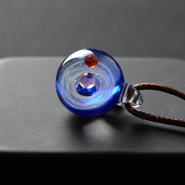 Planetary Glass Sphere Necklace - Wyvern's Hoard