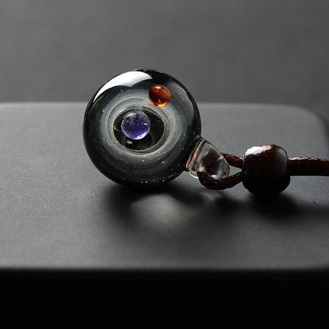 Planetary Glass Sphere Necklace - Wyvern's Hoard