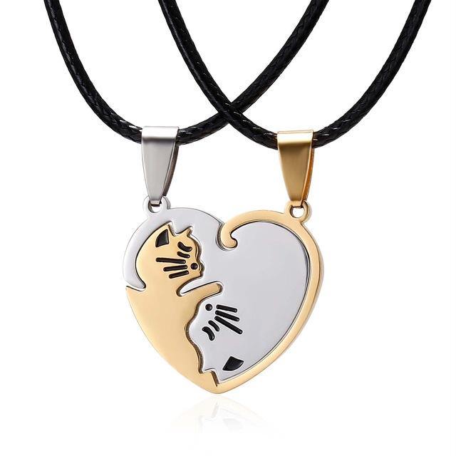 Cat Lovers Couple Necklaces - Wyvern's Hoard