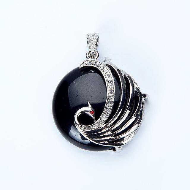 Rhinestone Phoenix Gem Pendant - Wyvern's Hoard