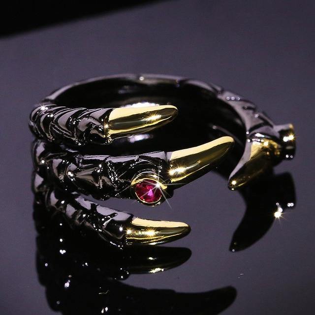 Jeweled Dragon Claw Ring - Wyvern's Hoard