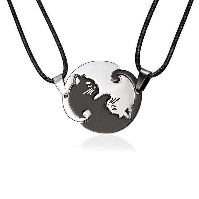 Cat Lovers Couple Necklaces - Wyvern's Hoard