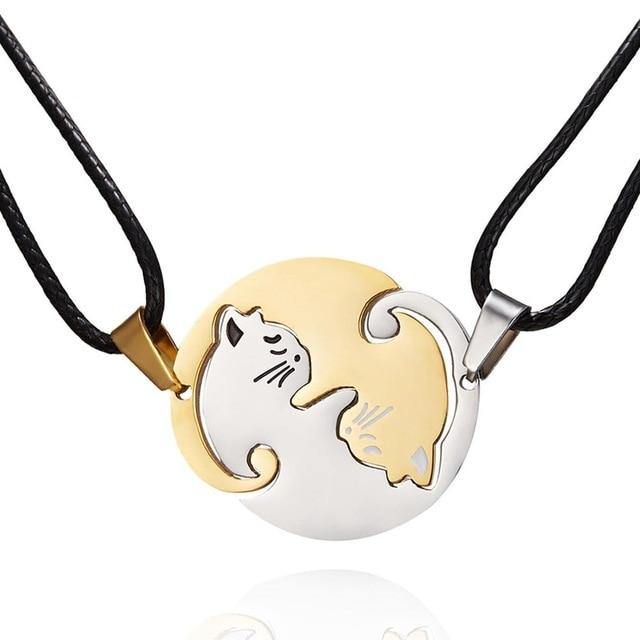 Cat Lovers Couple Necklaces - Wyvern's Hoard